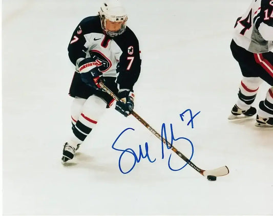 Sue Merz autographed 1998 USA Women’s hockey team 8x10 photo - AutographsForSale.com