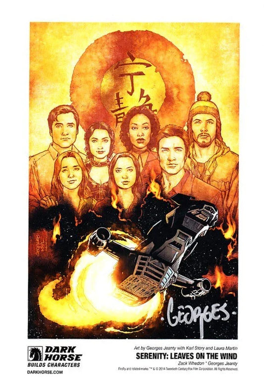 Georges Jeanty autographed Serenity Leaves on the Wind Dark Horse Comics artwork card - AutographsForSale.com