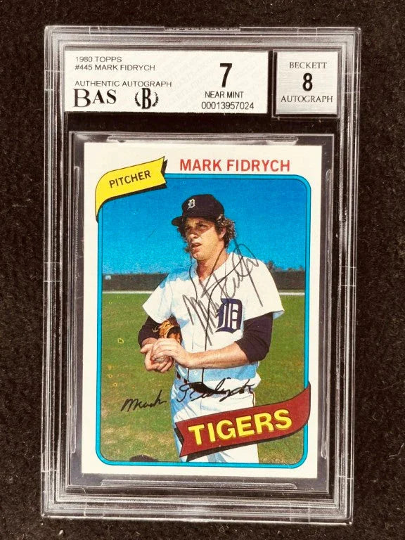 Mark Fidrych signed Detroit Tigers 1980 Topps card BGS 7 BAS 8 - AutographsForSale.com