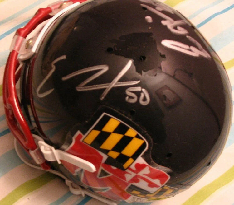 Eric Barton Eric Hicks signed Maryland Terrapins mini helmet - AutographsForSale.com