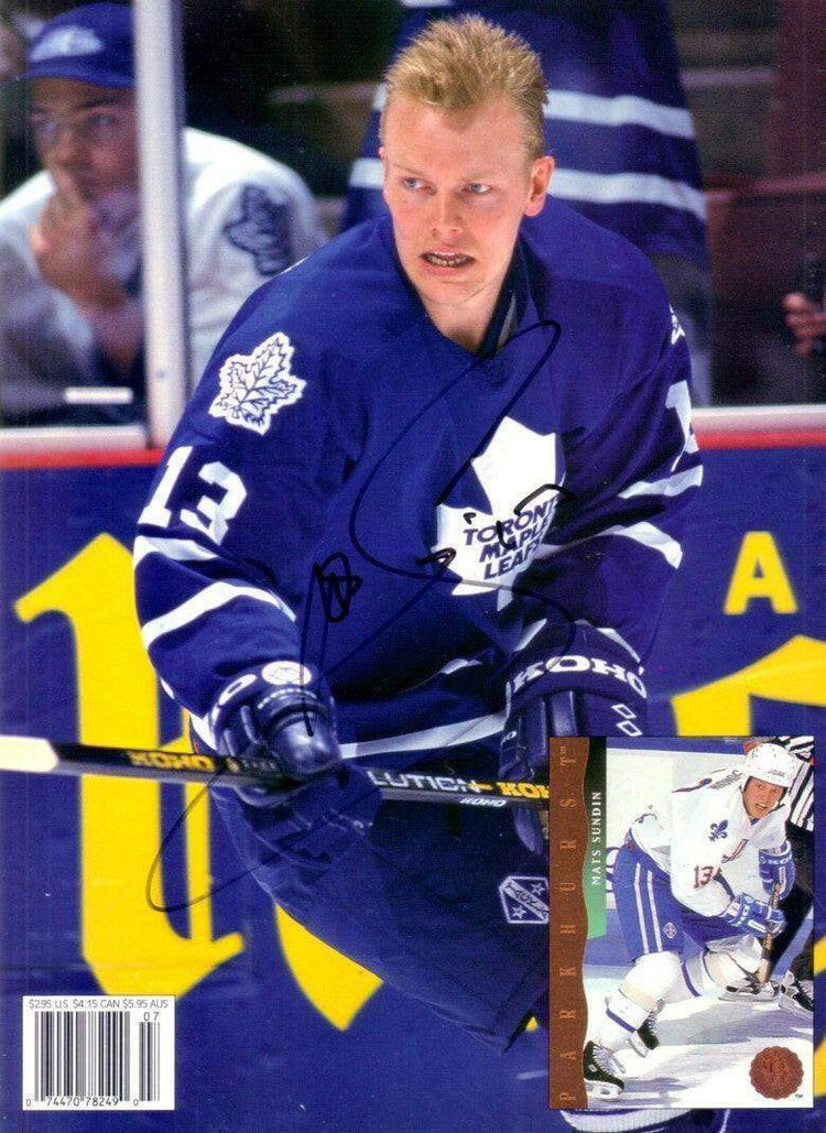 Mats Sundin signed Toronto Maple Leafs Beckett hockey cover photo - AutographsForSale.com
