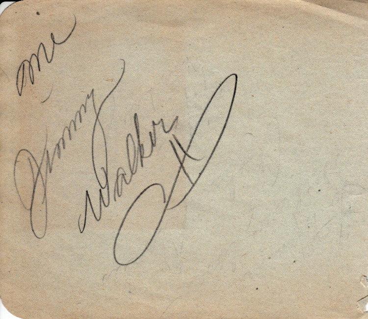 Country music legend Jimmy Walker signed autograph album book page - AutographsForSale.com