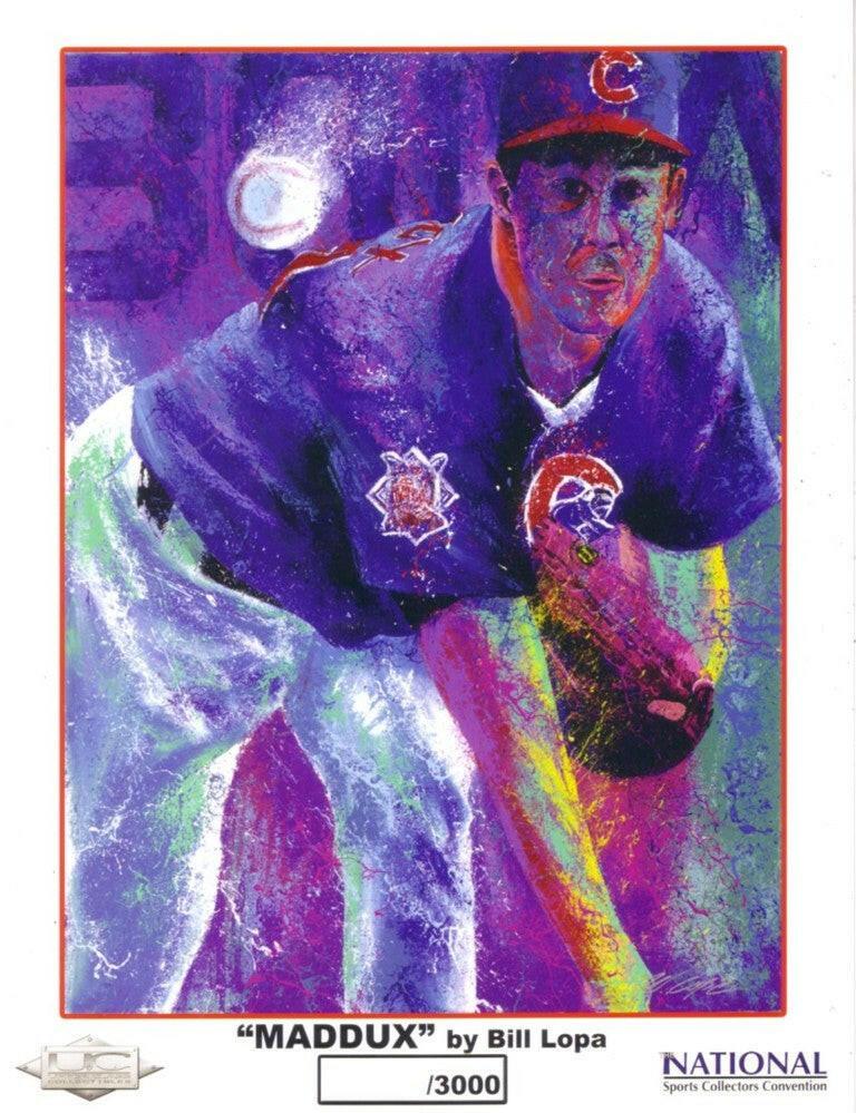 Greg Maddux Chicago Cubs 8x10 art print 2005 National Sports Collectors Convention - AutographsForSale.com