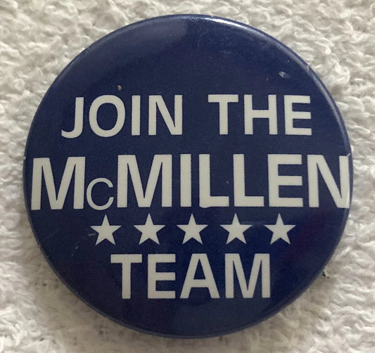 Tom McMillen 1986 congressional campaign button or pin - AutographsForSale.com