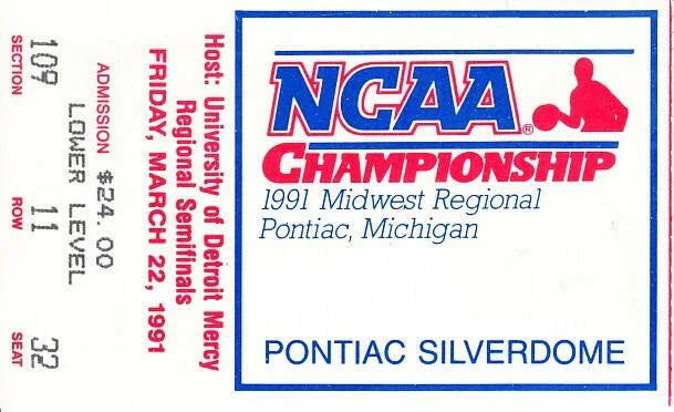 1991 NCAA Tournament Midwest ticket stubs Duke Blue Devils reach Final 4 - AutographsForSale.com