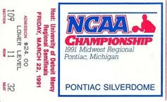 1991 NCAA Tournament Midwest ticket stubs Duke Blue Devils reach Final 4 - AutographsForSale.com