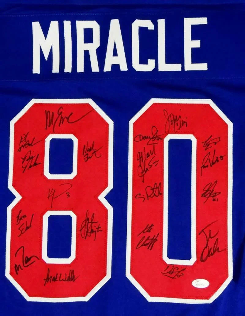 1980 Miracle On Ice US Olympic hockey team signed jersey JSA - AutographsForSale.com
