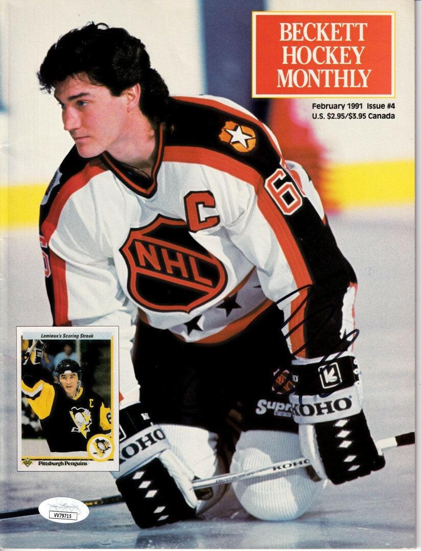 Mario Lemieux signed Penguins 1991 Beckett hockey magazine JSA - AutographsForSale.com