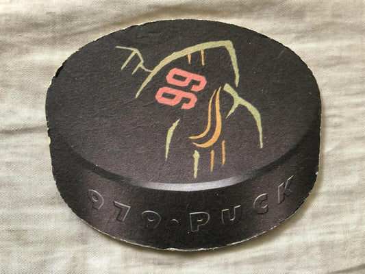 Wayne Gretzkys Toronto Restaurant 1990s puck Shaped Coaster - AutographsForSale.com