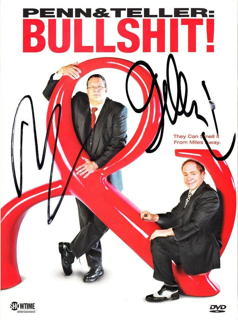 Penn and Teller autographed Bullshit! Complete First Season DVD set - AutographsForSale.com
