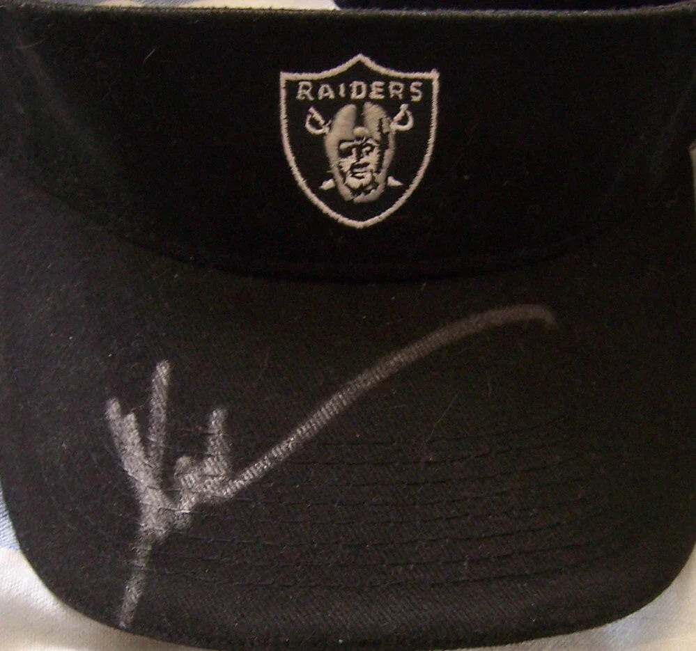 Marcus Allen autographed Raiders black embroidered visor - AutographsForSale.com