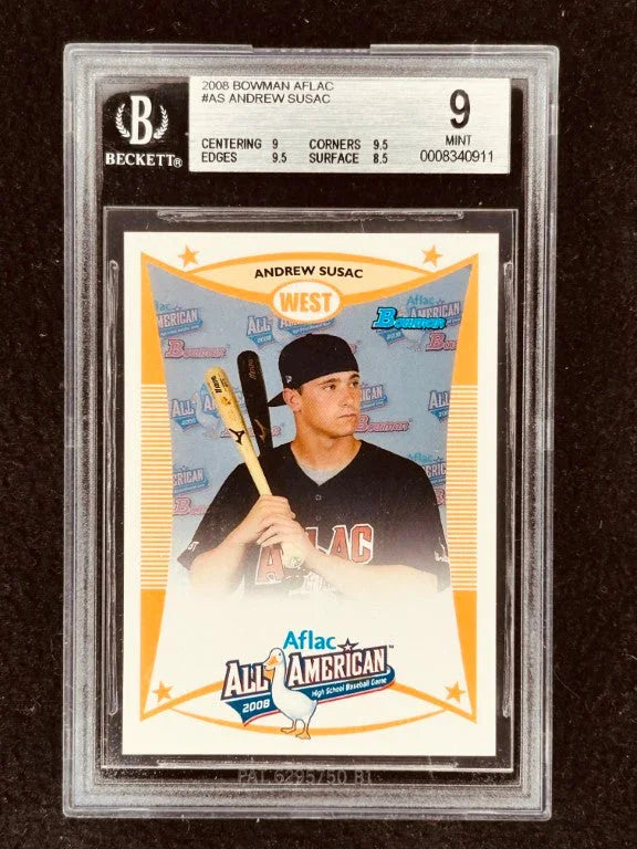 Andrew Susac 2008 AFLAC Bowman Topps RC BGS 9 MT - AutographsForSale.com