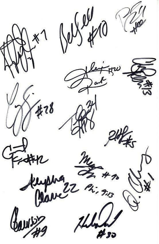 2010 WNBA San Antonio Silver Stars team signed card Ruth Riley - AutographsForSale.com