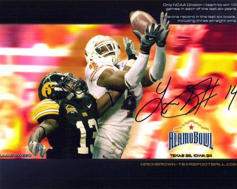 Limas Sweed autographed Texas Longhorns 8x10 photo - AutographsForSale.com