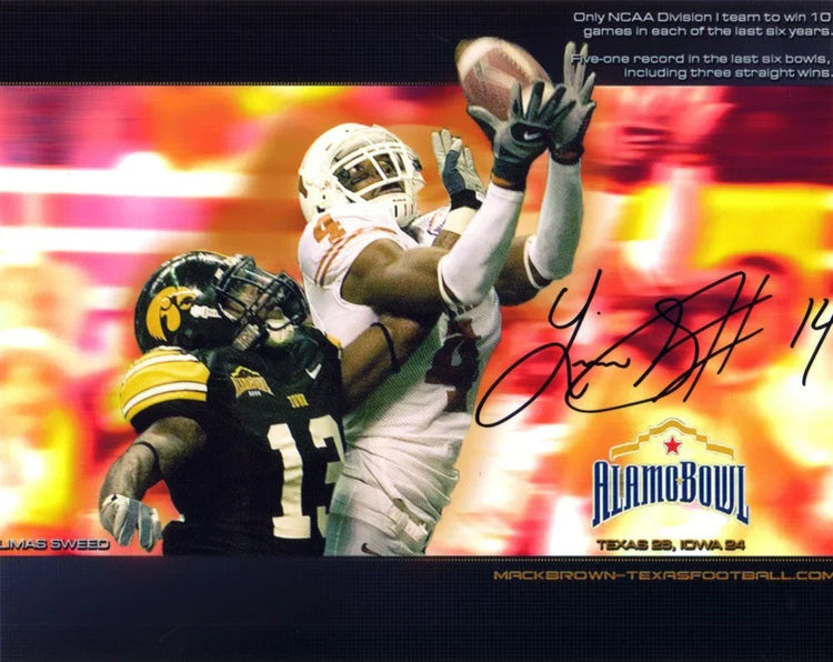 Limas Sweed autographed Texas Longhorns 8x10 photo - AutographsForSale.com