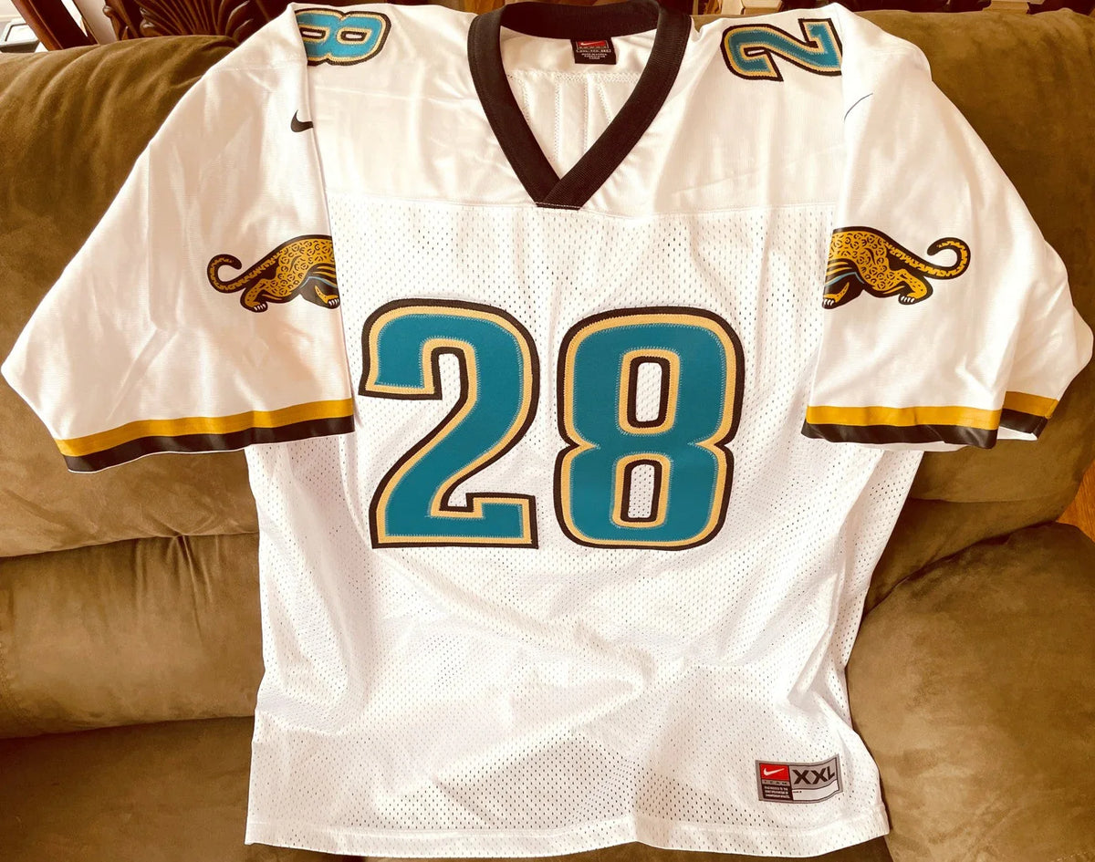 Fred Taylor Jacksonville Jaguars Nike stitched white jersey - AutographsForSale.com