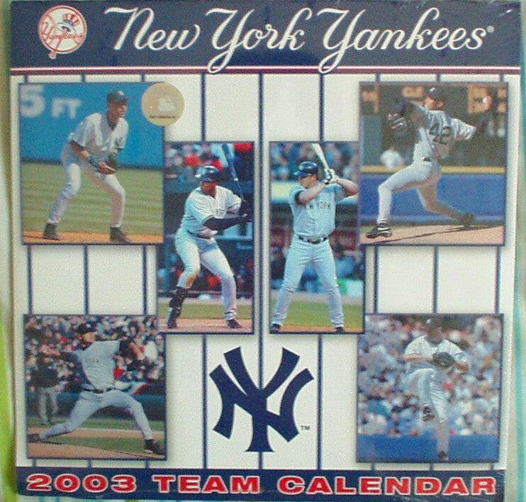 2003 NY Yankees calendar New Roger Clemens Derek Jeter Mariano Rivera Bernie Williams - AutographsForSale.com