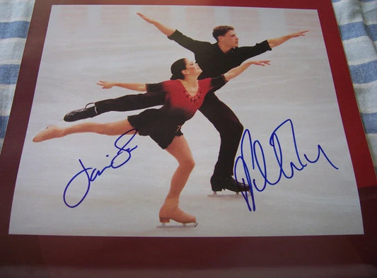 David Pelletier & Jamie Sale signed ice skating 2002 calendar photo JSA - AutographsForSale.com