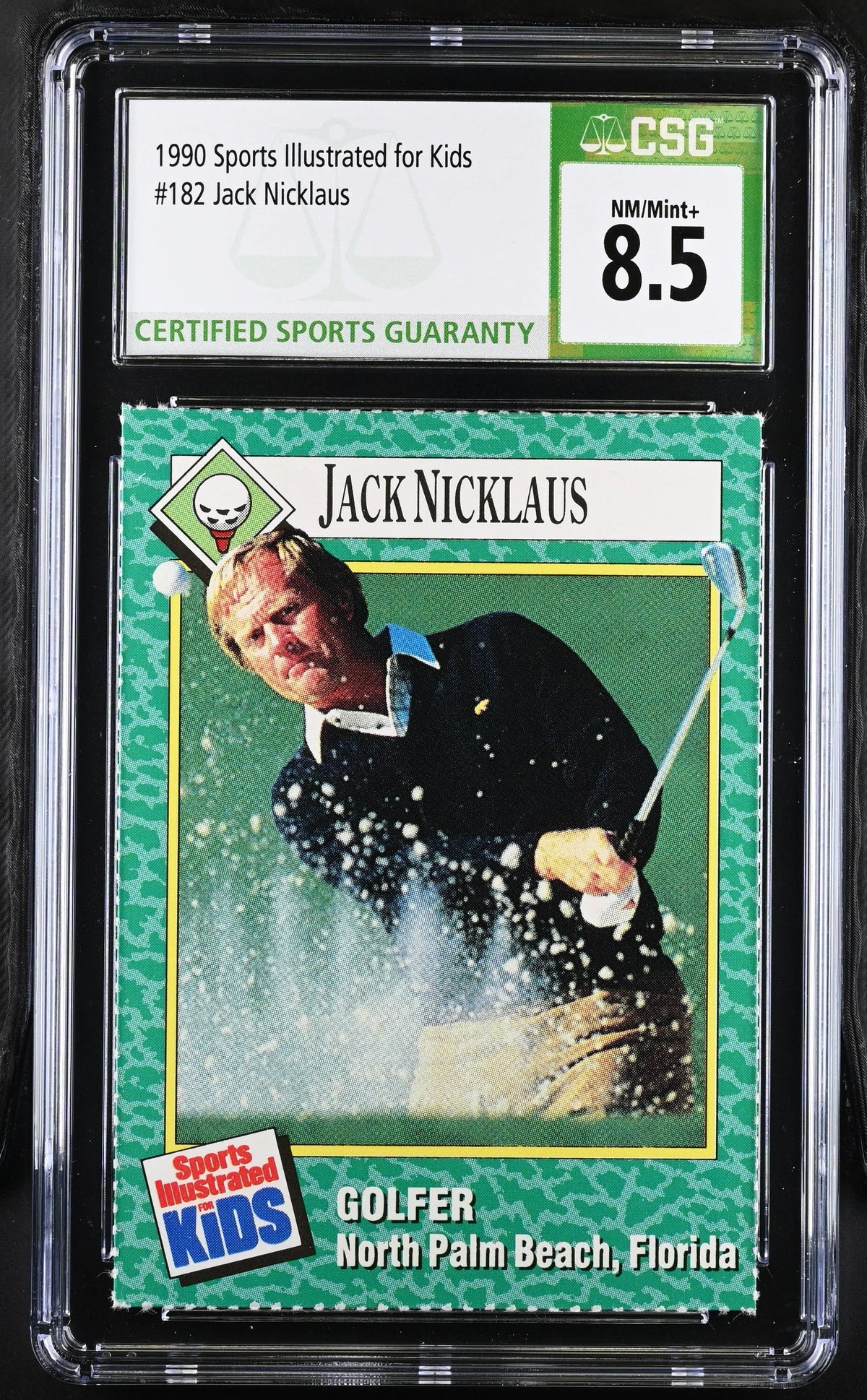 Jack Nicklaus 1990 SI for Kids golf card CSG grade 8.5 - AutographsForSale.com