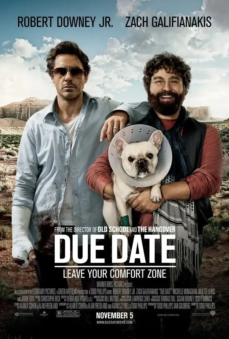 Due Date mini poster (Robert Downey Jr & Zach Galifianakis) - AutographsForSale.com