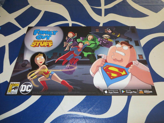 Family Guy Quest For Stuff 2016 SDCC exclusive 11x17 poster - AutographsForSale.com
