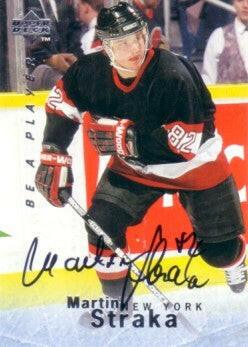 Martin Straka certified autograph 1995-96 Be A Player card - AutographsForSale.com