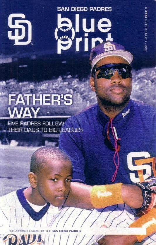Tony Gwynn Sr & Jr 2010 San Diego Padres program - AutographsForSale.com