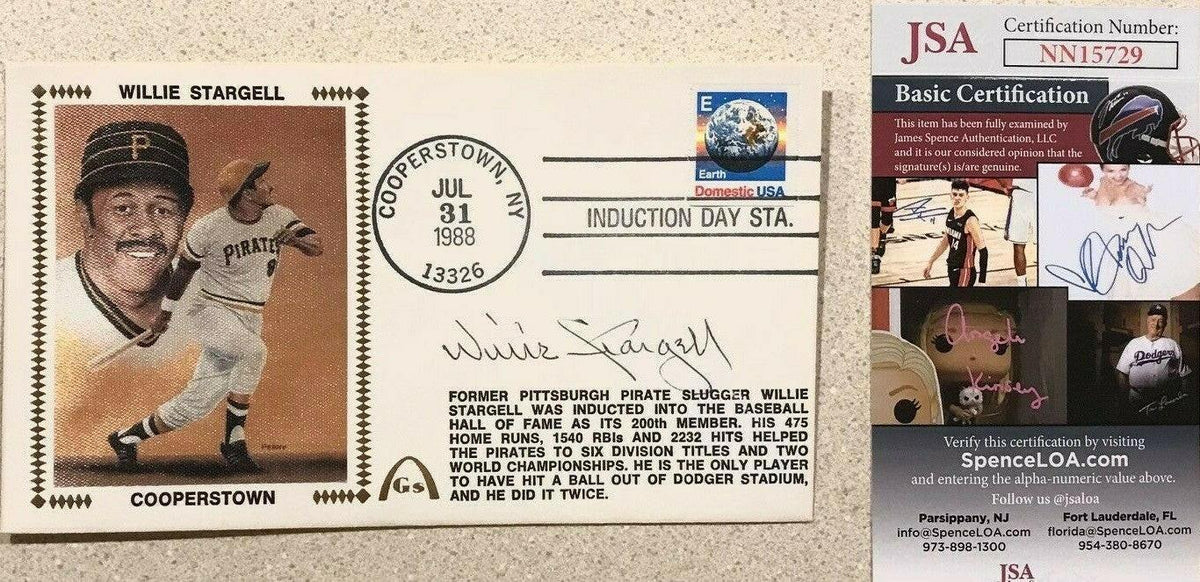 Willie Stargell signed 1988 Hall of Fame Gateway cachet JSA Pirates - AutographsForSale.com
