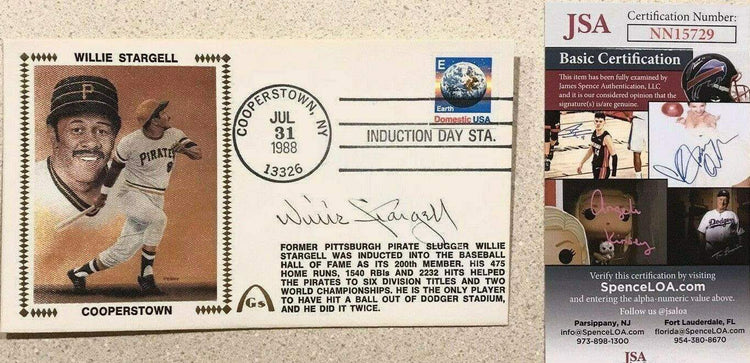Willie Stargell signed 1988 Hall of Fame Gateway cachet JSA Pirates - AutographsForSale.com