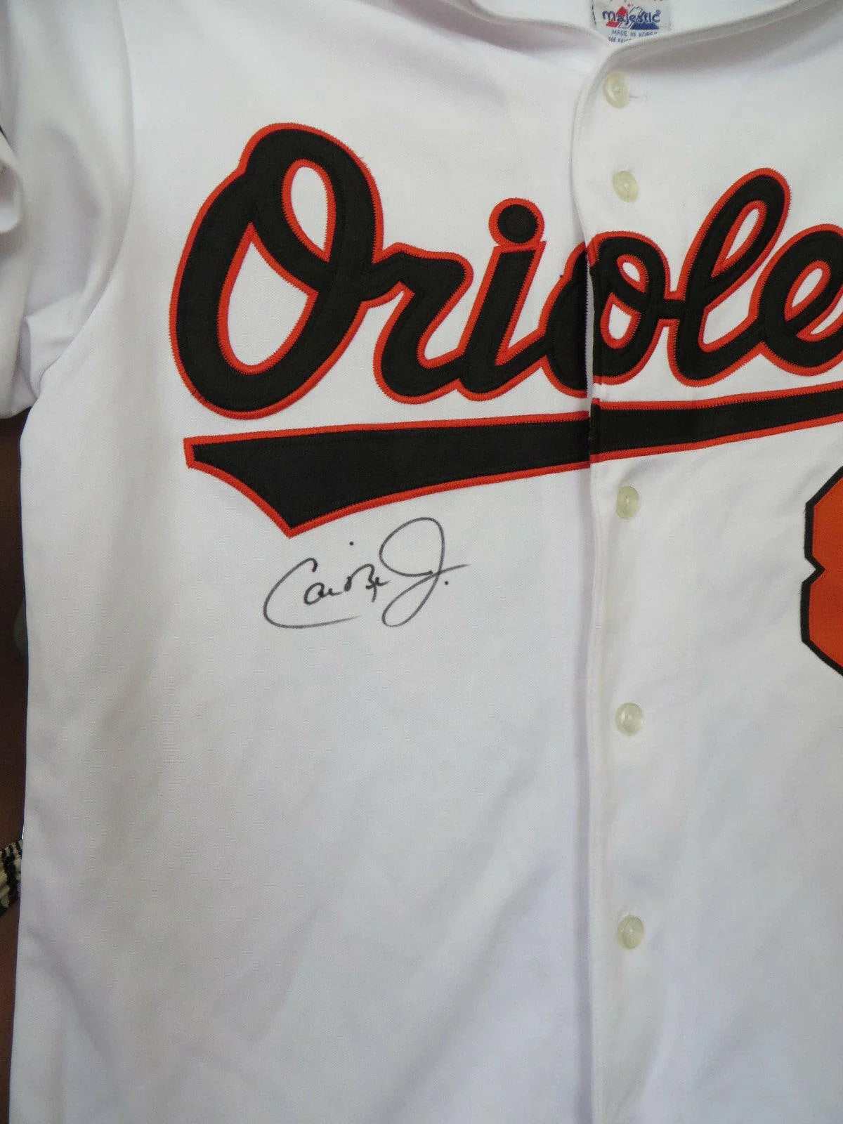 Cal Ripken signed Orioles Majestic white jersey Ironclad - AutographsForSale.com