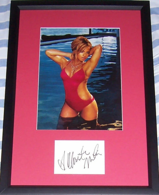 Christina Milian autograph framed sexy swimsuit photo JSA - AutographsForSale.com