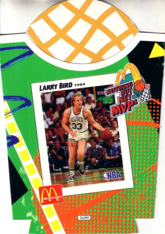 Larry Bird Celtics 1994 McDonald’s Nothing But Net MVPs french fry container - AutographsForSale.com
