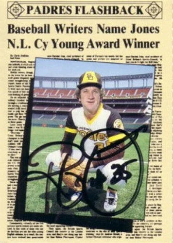 Randy Jones autographed San Diego Padres 1989 flashback card - AutographsForSale.com