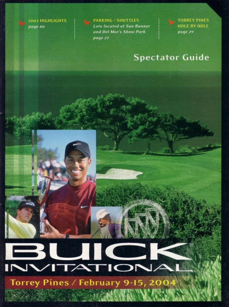 Tiger Woods 2004 Buick Invitational PGA Tour golf program - AutographsForSale.com
