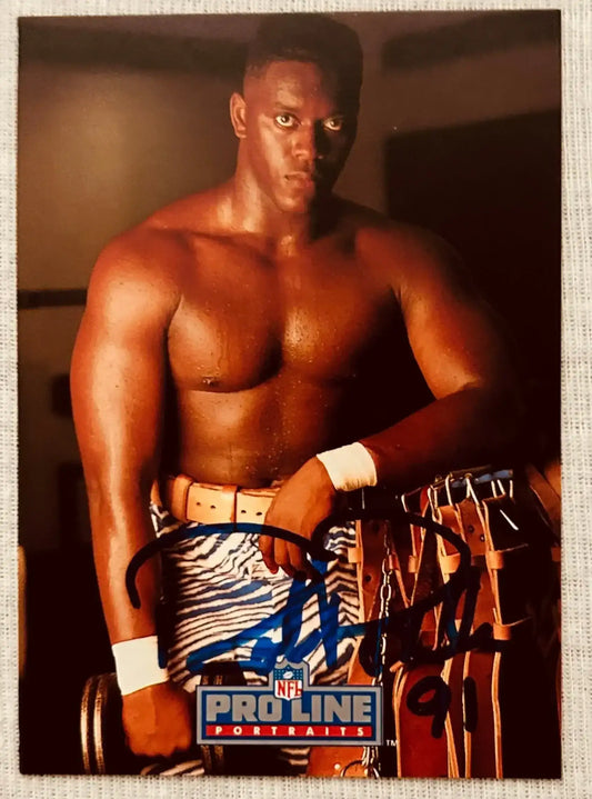 Robert Porcher autographed Detroit Lions 1992 Pro Line Portraits card - AutographsForSale.com