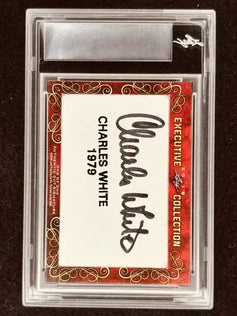 O.J. Simpson & Charles White 2018 Leaf Masterpiece Cut Signature card 1/1 JSA Heisman USC Trojans - AutographsForSale.com