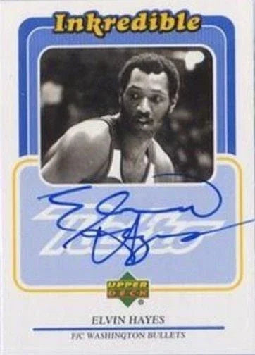 Elvin Hayes certified autograph Washington Bullets 1999-00 Upper Deck Retro Inkredible card - AutographsForSale.com