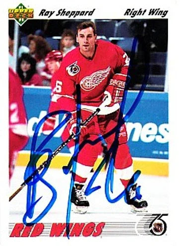 Ray Sheppard signed Red Wings mini 1991 Upper Deck hockey card - AutographsForSale.com