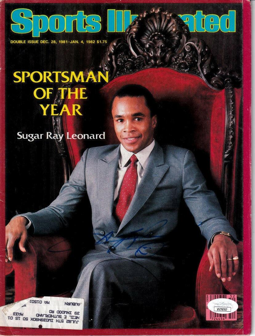 Sugar Ray Leonard signed 1981 Sportsman of Year Sports Illustrated magazine JSA - AutographsForSale.com