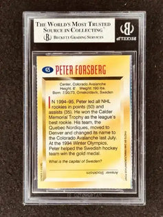 Peter Forsberg Colorado Avalanche 1995 Sports Illustrated for Kids card BGS Graded 7 NrMt - AutographsForSale.com