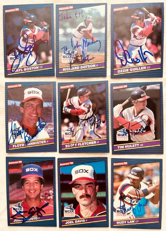 9 signed 1986 Donruss White Sox cards Ozzie Guillen RC Floyd Bannister - AutographsForSale.com