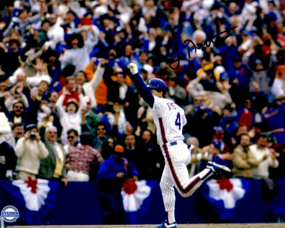 Lenny Dykstra signed NY Mets 1986 NLCS home run 8x10 photo - AutographsForSale.com