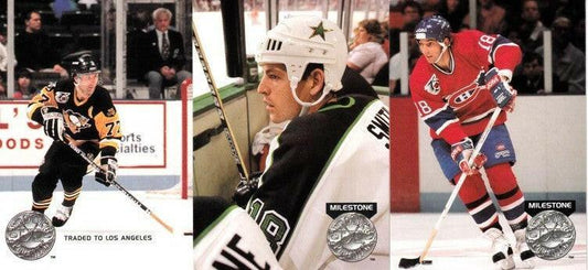 3 1991-92 Pro Set Platinum NHL Hockey 2 PC insert cards Paul Coffey Denis Savard Bobby Smith - AutographsForSale.com