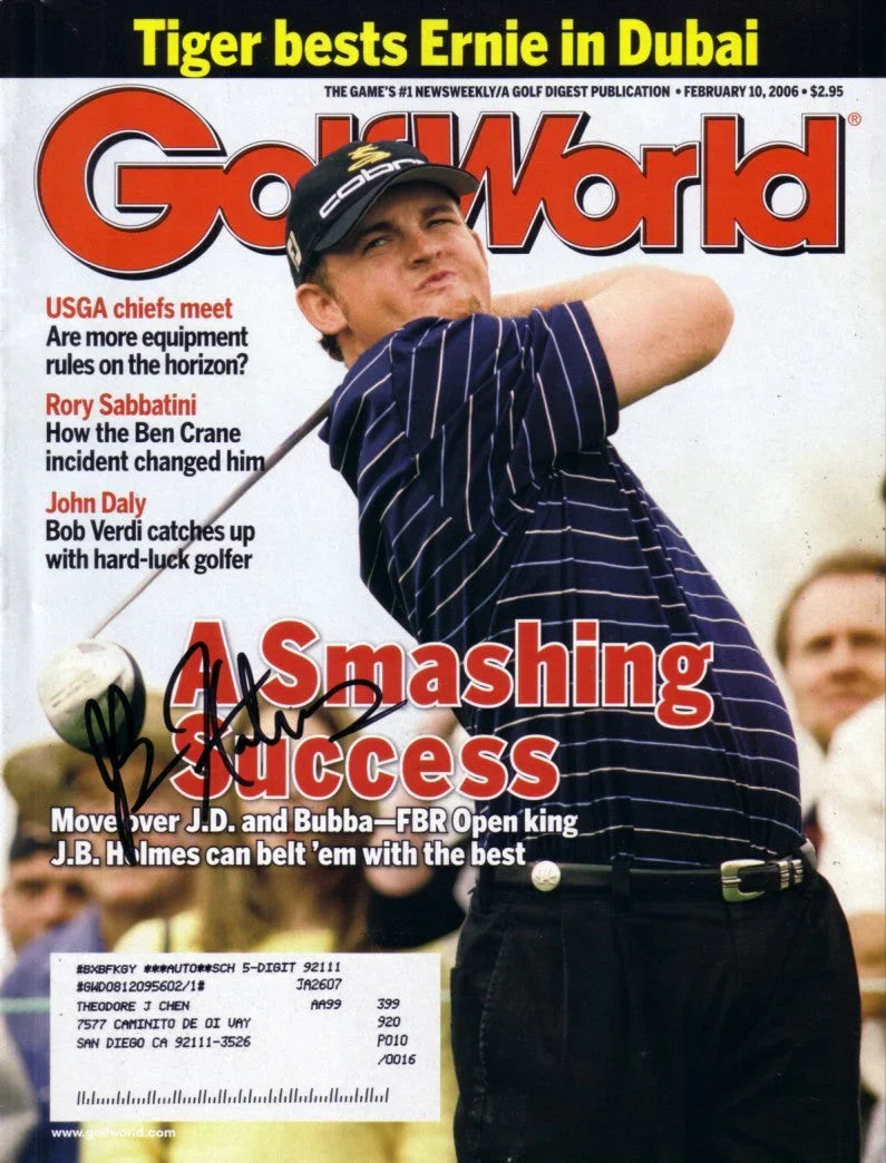 J.B. Holmes autographed 2006 Golf World magazine - AutographsForSale.com