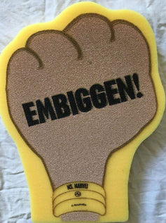 Marvel Rising & Ms Marvel 2018 SDCC promo Yellow Foam Fist - AutographsForSale.com