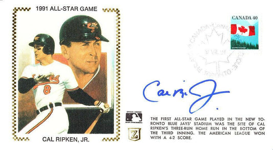 Cal Ripken signed Orioles 1991 All-Star cachet envelope Ironclad - AutographsForSale.com