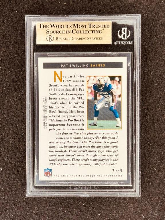 Pat Swilling Saints 1992 Pro Line NSCC error card BGS 9.5 GEM MINT - AutographsForSale.com