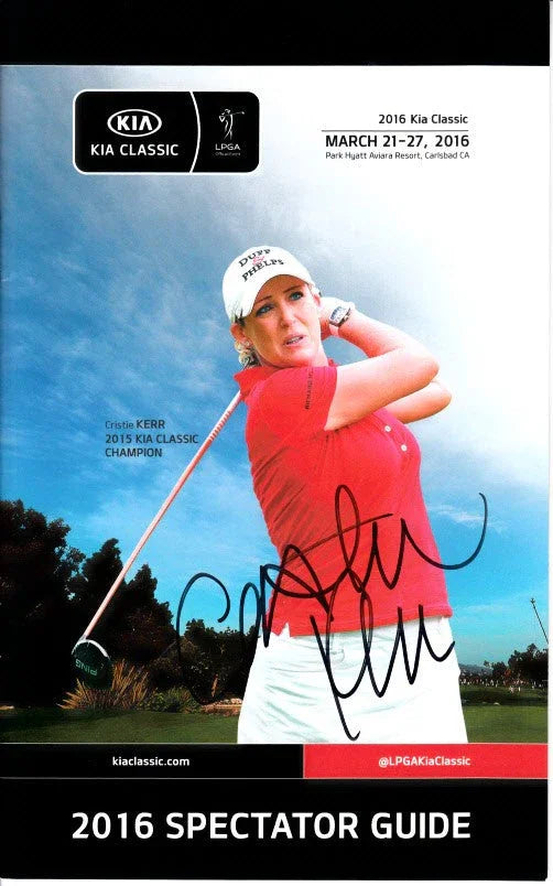 Cristie Kerr signed 2016 LPGA Kia Classic spectator guide - AutographsForSale.com