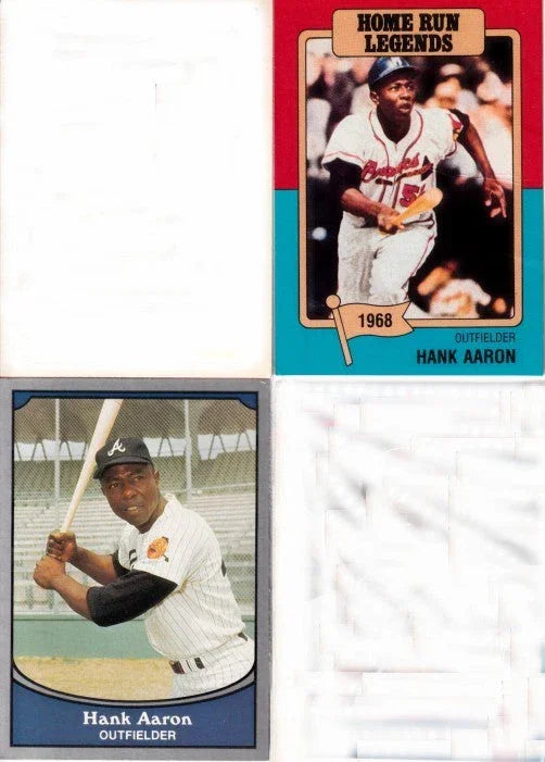 Hank Aaron Braves 1986 Big League Chew & 1990 Pacific Legends oddball cards - AutographsForSale.com
