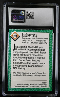 Joe Montana San Francisco 49ers 1990 Sports Illustrated for Kids card CSG graded 8.5 NrMt-Mt - AutographsForSale.com